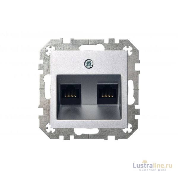 Розетка компьютерная двойная (2хRJ45) Liregus Epsilon 28-1855