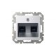 Розетка компьютерная двойная (2хRJ45) Liregus Epsilon 28-1855