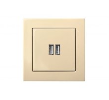 Розетка USB двойная для зарядки умная 5V(3,4А) Liregus Epsilon 28-0712