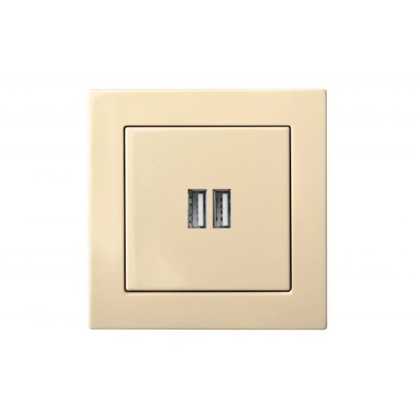 Розетка USB двойная для зарядки умная 5V(3,4А) Liregus Epsilon 28-0712