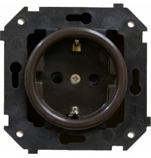 Розетка с заземляющим контактом Bironi Шедель B3-101-22
