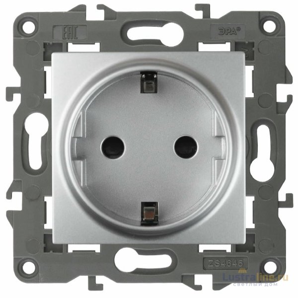 Розетка 2P+E Schuko со шторками Эра 14-2102-03 Б0034274