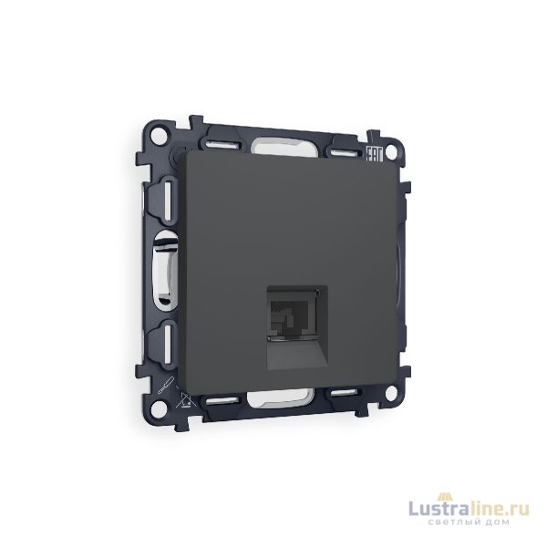 Комплект механизма телефонной розетки RJ-11(4P4C) со шторкой Ambrella Volt Alfa MA912030