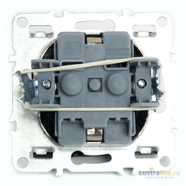 Розетка 1-местная с/з с защитной шторкой Stekker Эрна PST16-9110-03 49154