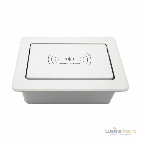 Блок розеток LK-DMS-742 (2 секции полуавтоматический 2 USB беспроводная зарядка) Mebax 00-00002869