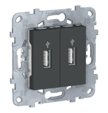 Розетка компьютерная USBx2 Schneider Electric Unica New NU542754