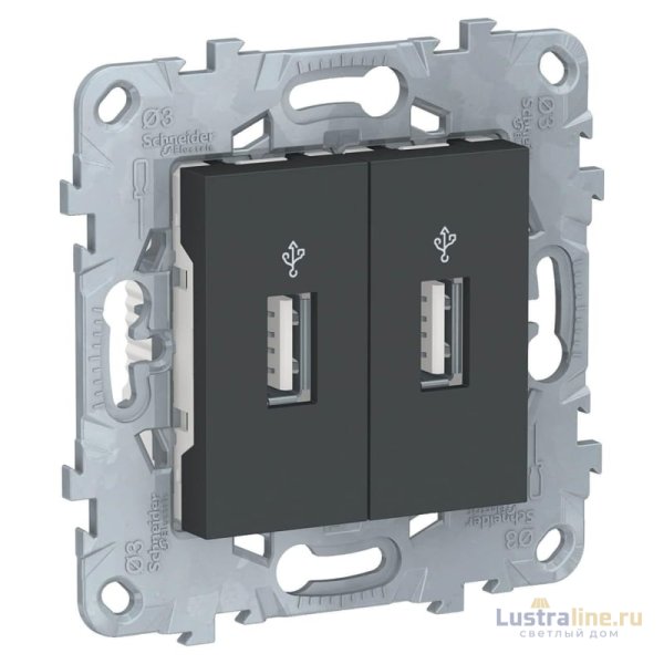 Розетка компьютерная USBx2 Schneider Electric Unica New NU542754