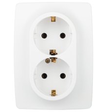 Розетка двухместная Эра 12-2106-01М Б0065721