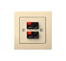 Аудио розетка двухместная Liregus Epsilon 28-087