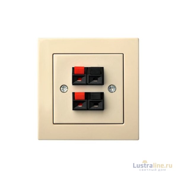 Аудио розетка двухместная Liregus Epsilon 28-087