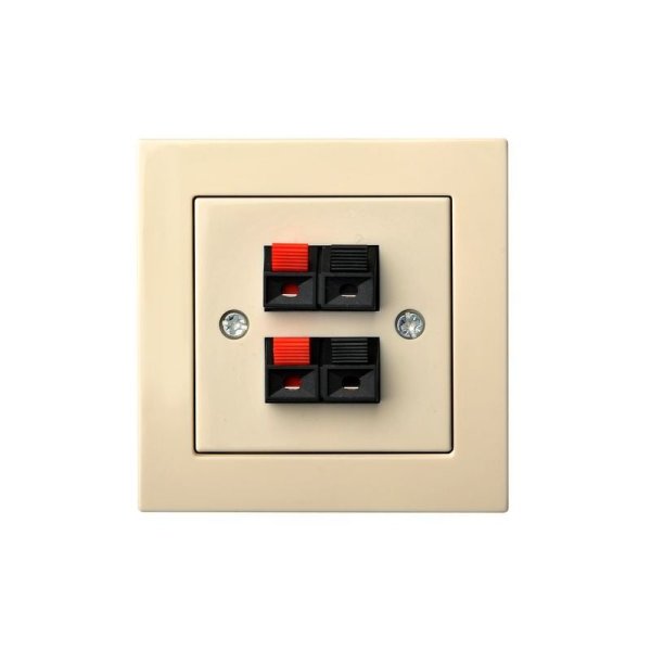 Аудио розетка двухместная Liregus Epsilon 28-087