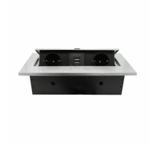 Блок розеток MX-226 (J) (2 секции полуавтоматический 2 USB с кабелем питания) Mebax 00-00002884