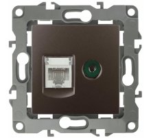 Розетка комбинированная RJ45+TV Эра 12-3110-13 Б0027448