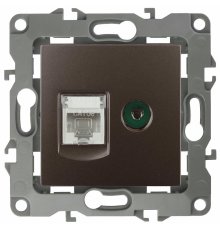 Розетка комбинированная RJ45+TV Эра 12-3110-13 Б0027448