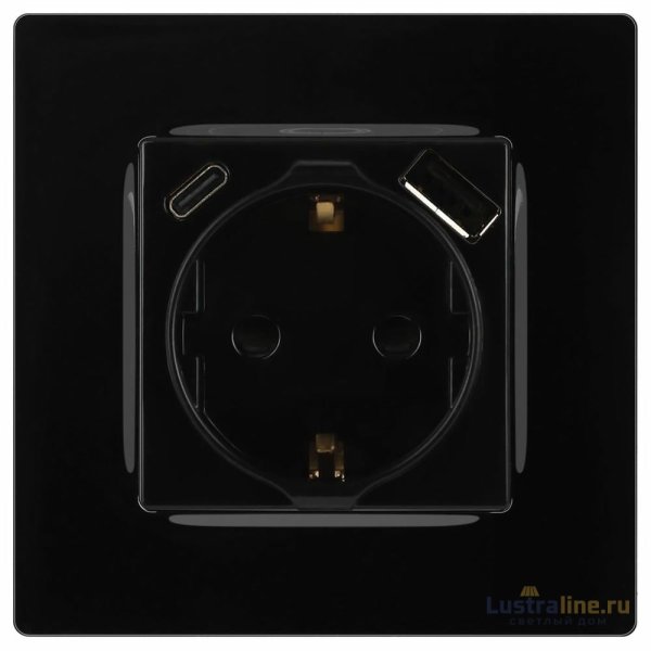 Розетка со шторками с USB type-A+C Эра 12-4108-06 Б0067746