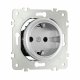 Розетка с заземлением и шторками Arte Milano 202.40-1.silver