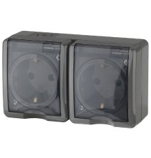 Розетка 2х2P+E со шторками Эра 11-2404-03 Б0020719