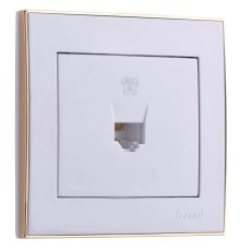 Розетка телефонная евро Lezard Rain 703-0226-137