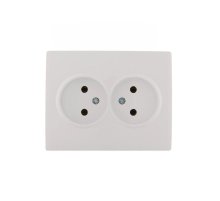 Розетка двойная б/з Lezard Karina 707-0200-128B