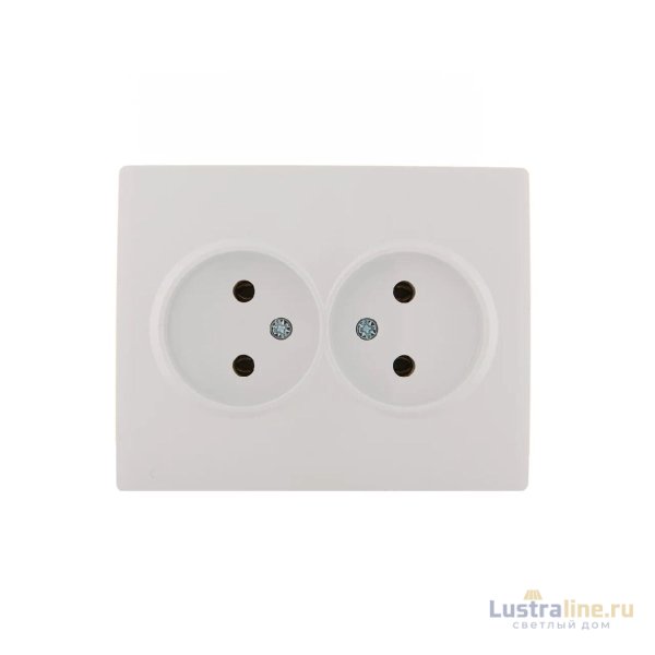 Розетка двойная б/з Lezard Karina 707-0200-128B