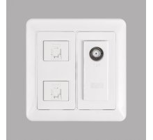 Розетка TF.2+TV SHIN DONG-A WST 5752 WH