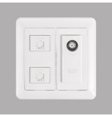 Розетка TF.2+TV SHIN DONG-A WST 5752 WH