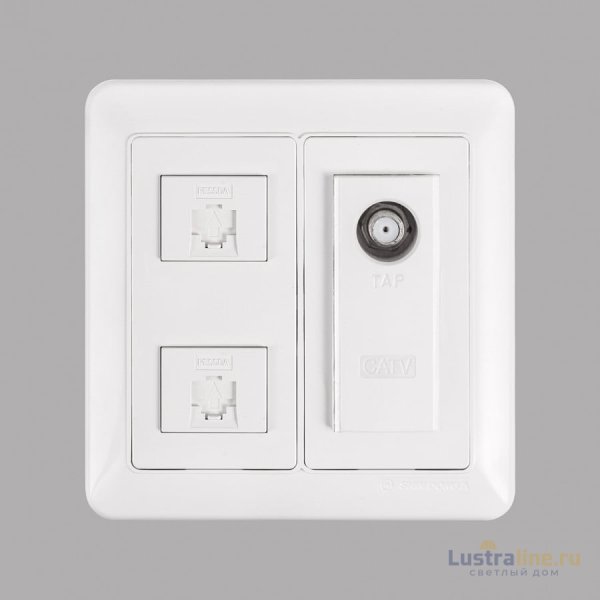 Розетка TF.2+TV SHIN DONG-A WST 5752 WH