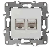 Розетка информационная двойная 2XRJ45 Эра 12-3108-02 Б0014730