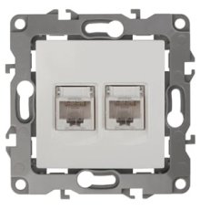 Розетка информационная двойная 2XRJ45 Эра 12-3108-02 Б0014730