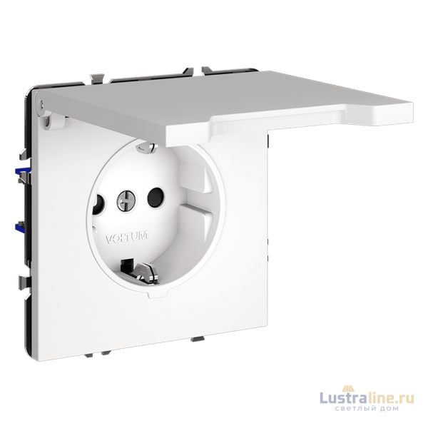 Розетка с защитными шторками и крышкой Voltum S70 VLS040302