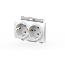 Розетка двухместная с заземлением ELBI Zena Vega 609-015600-907