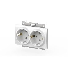 Розетка двухместная с заземлением ELBI Zena Vega 609-015600-907