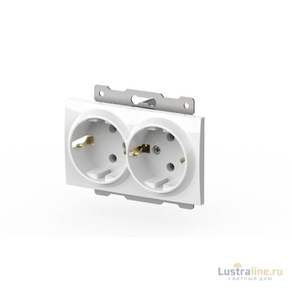 Розетка двухместная с заземлением ELBI Zena Vega 609-015600-907