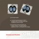 Розетка двойная RJ45 Arte Milano 203.45-2.black