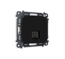 Комплект механизма телефонной розетки RJ-11(4P4C) со шторкой Ambrella Volt Omega MO812030
