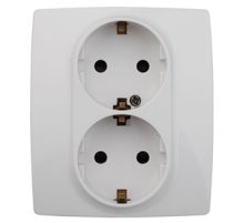 Розетка 2P+E Schuko со шторками Эра 12-2104-01 Б0014699