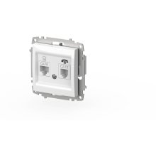 Розетка компьютерная + TF. (Cat 6) ELBI Zena Vega 609-015600-249