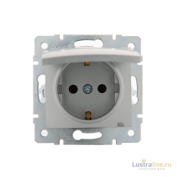 Розетка с/з с крышкой Lezard Karina 707-4388-123