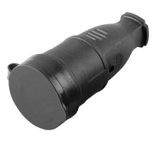 Розетка переносная 1-местная Stekker с крышкой 32751