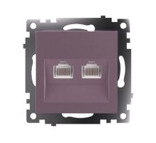 Розетка компьютерная 2-местная RJ-45 Stekker Катрин GLS00-7109-04 50006