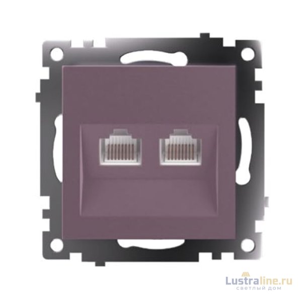 Розетка компьютерная 2-местная RJ-45 Stekker Катрин GLS00-7109-04 50006