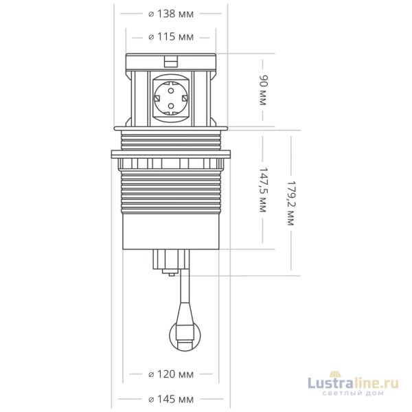 Блок розеток 107J (4 секции, 2 USB и RJ-45) Mebax 00-00001172