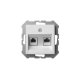 Розетка телефонная и компьютерная (RJ11+RJ45) Liregus Epsilon 28-034