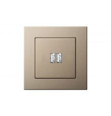Розетка USB двойная для зарядки умная 5V(3,4А) Liregus Epsilon 28-3242