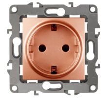 Розетка 2P+E Schuko со шторками Эра 12-2102-14 Б0019325