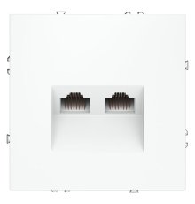 Розетка компьютерная двойная Voltum S70 VLS060202