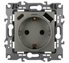 Розетка со шторками с USB type-A+C Эра 12-4108-16 Б0067762