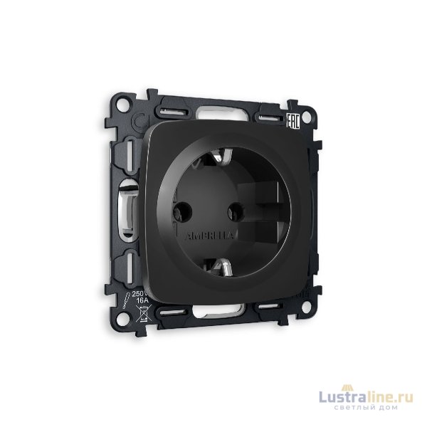 Комплект механизма розетки с/з на винтовых зажимах Ambrella Volt Omega MO806010