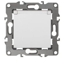 Розетка ЭРА 12 2P E Schuko со шторками с крышкой 16A 250V 12-2003-01 Б0038806