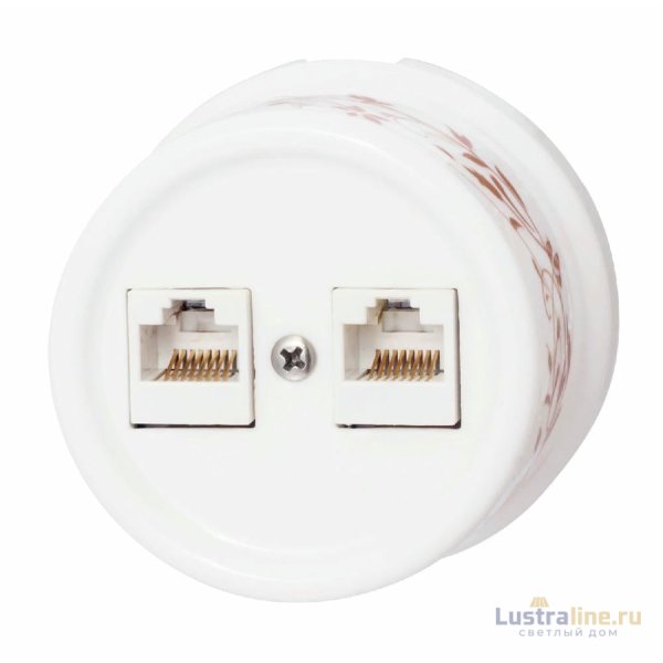 Розетка RJ45 информационная двойная Bironi Лизетта B1-302-01-D6/2